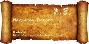 Marjanov Botond névjegykártya